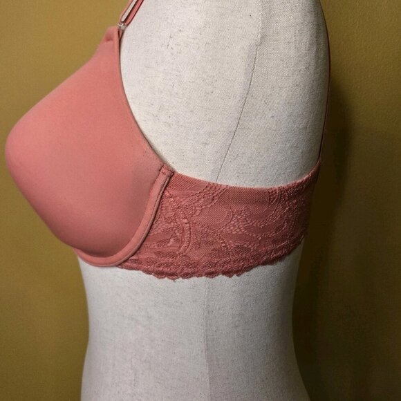 Maidenform One Fab Fit Custom Lift Underwire Bra Womens 36D Pink Lace 7009 27701 - Picture 4 of 10